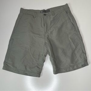 REI Grayish Green Outdoor Adventure Shorts in size 32W x 9.5IS